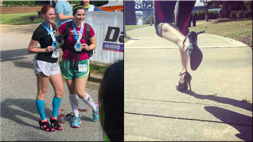 Hebat, Wanita Ini Lari Marathon dengan High Heels